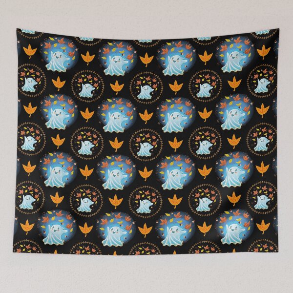 Item preview, Autumn ghost pattern for halloween  designed and sold by Konopikyu.