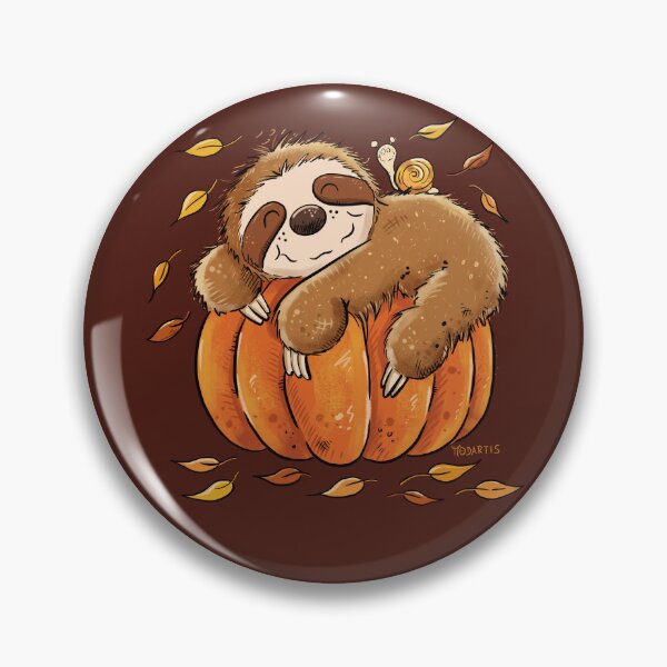 Item preview, Cozy Sloth on a Pumpkin designed and sold by modartis.