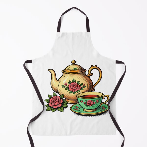 Item preview, Vintage Teapot and saucer pop art style  designed and sold by Bud the Pug & Friends .