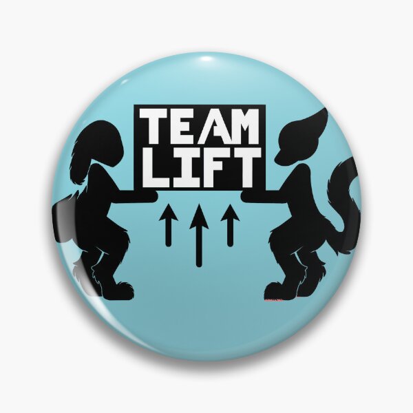 Artikelvorschau, Warnaufkleber „Team Lift“ für pelzige Verpackung entworfen und verkauft von Daymusik.