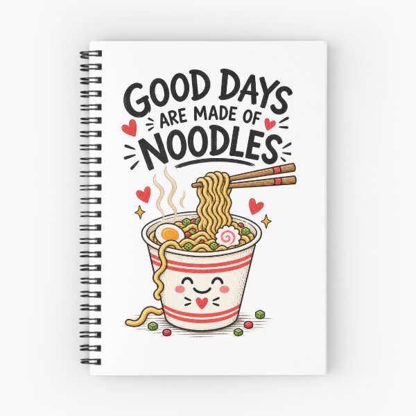 Artikelvorschau, Gute Tage bestehen aus Nudeln – Niedliches, positives Ramen-Design entworfen und verkauft von 50Pxels.