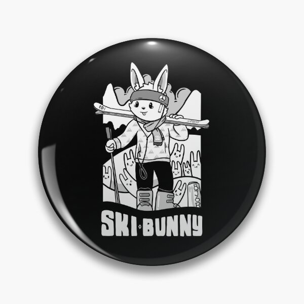 Item preview, Retro Ski Bunny Mountain Art designed and sold by Foksy Art.