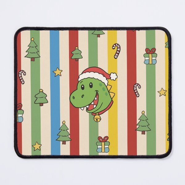 Item preview, Cute Christmas Dinosaur Retro Stripe Pattern designed and sold by OneLook.