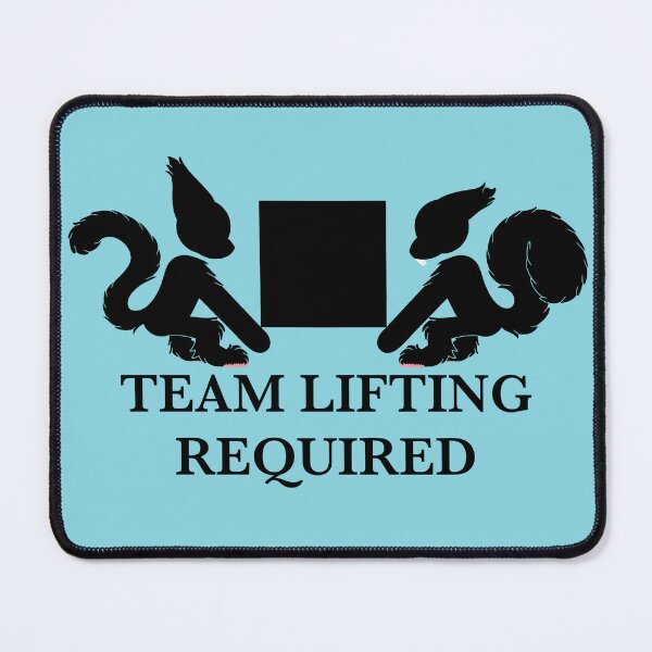 Item preview, "Team Lifting Required" Furry Packing Warning Sticker designed and sold by Daymusik.