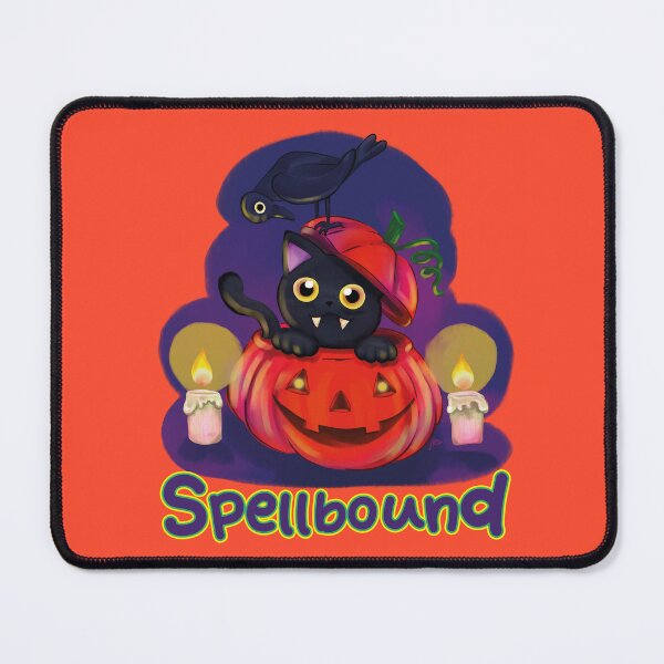 Item preview, Spellbound vampire cat in pumpkin  designed and sold by Konopikyu.
