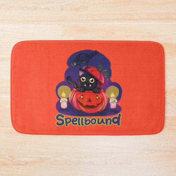 Item preview, Spellbound vampire cat in pumpkin  designed and sold by Konopikyu.