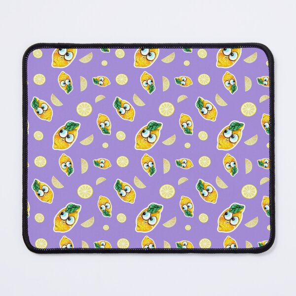 Item preview, Cute lemons on lilac background pattern designed and sold by TurquoiseChicken.