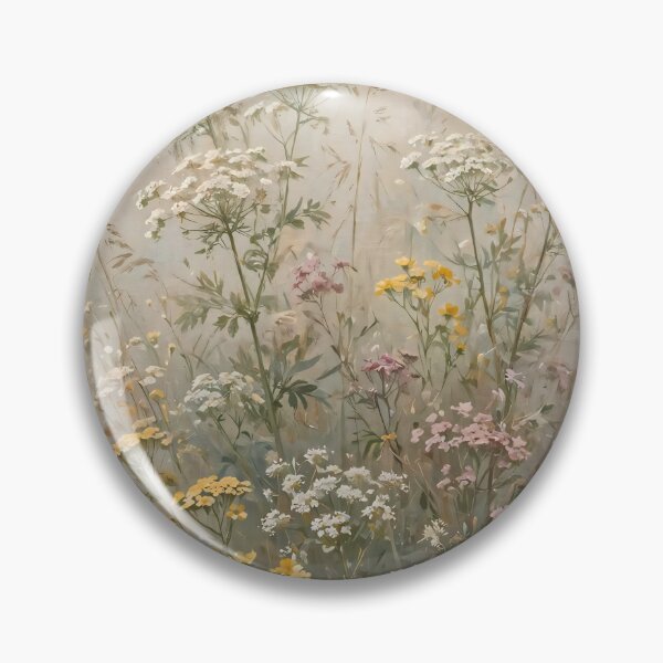Item preview, Vintage Wildflower Meadow Oil Painting Soft Botanicals designed and sold by Jozefin's Studio.