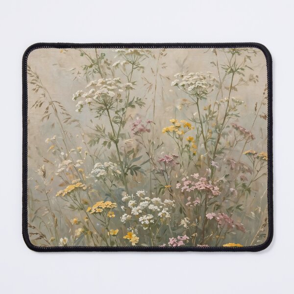 Item preview, Vintage Wildflower Meadow Oil Painting Soft Botanicals designed and sold by Jozefin's Studio.