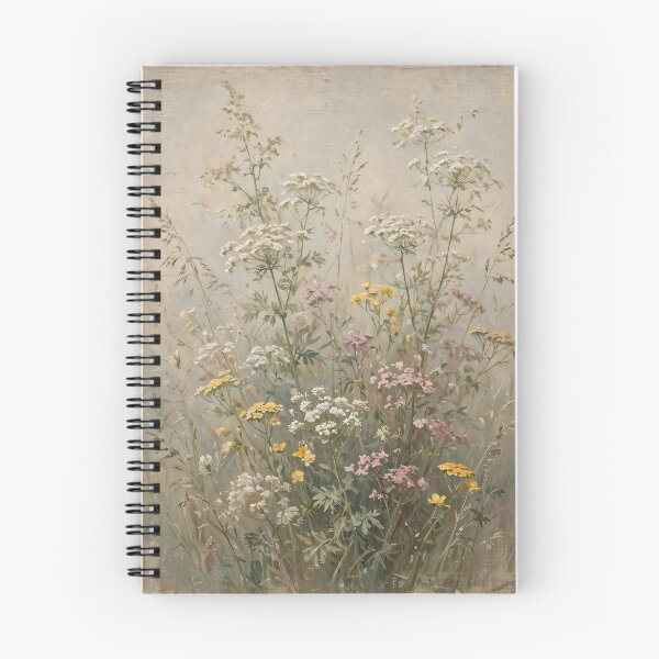 Item preview, Vintage Wildflower Meadow Oil Painting Soft Botanicals designed and sold by Jozefin's Studio.