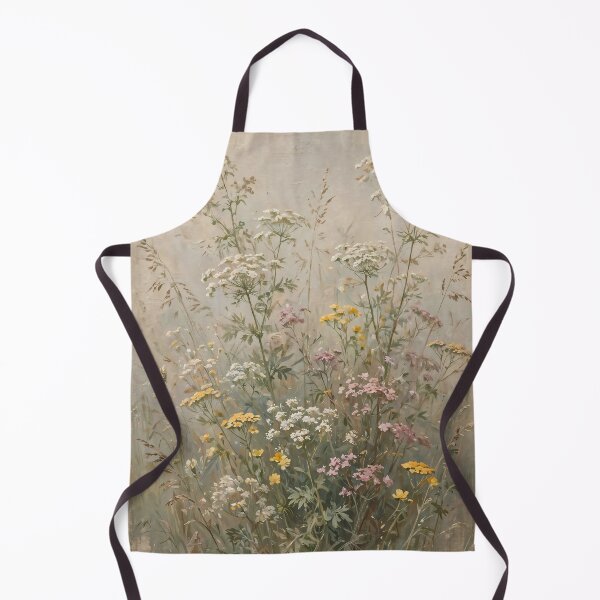 Item preview, Vintage Wildflower Meadow Oil Painting Soft Botanicals designed and sold by Jozefin's Studio.