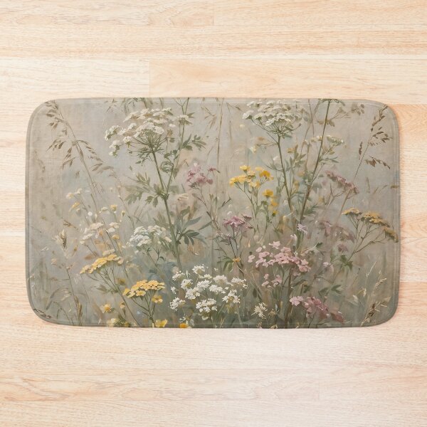 Item preview, Vintage Wildflower Meadow Oil Painting Soft Botanicals designed and sold by Jozefin's Studio.