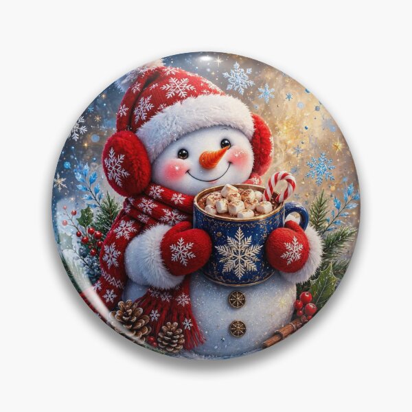 Item preview, Snowman Hot Chocolate Marshmallows Christmas designed and sold by PuraVibeShop.