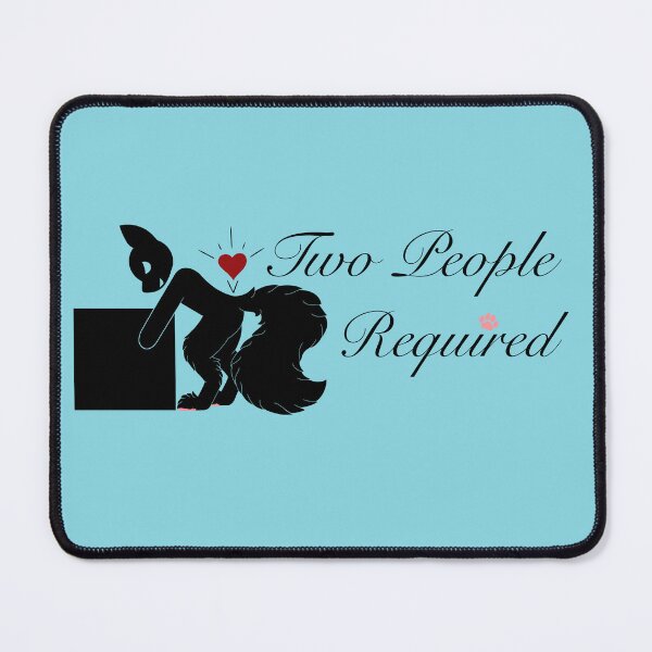Item preview, "Two People Required" Furry Packing Warning Sticker designed and sold by Daymusik.