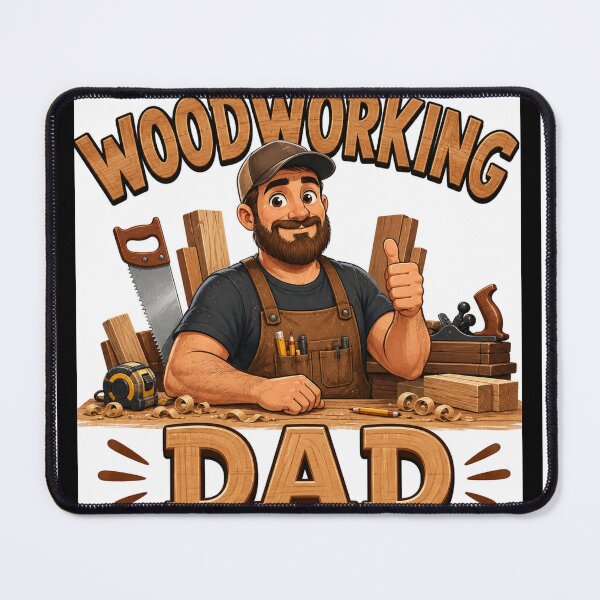 Item preview, Woodworking Dad Cartoon Carpenter Workshop Design designed and sold by FreedomHauler.
