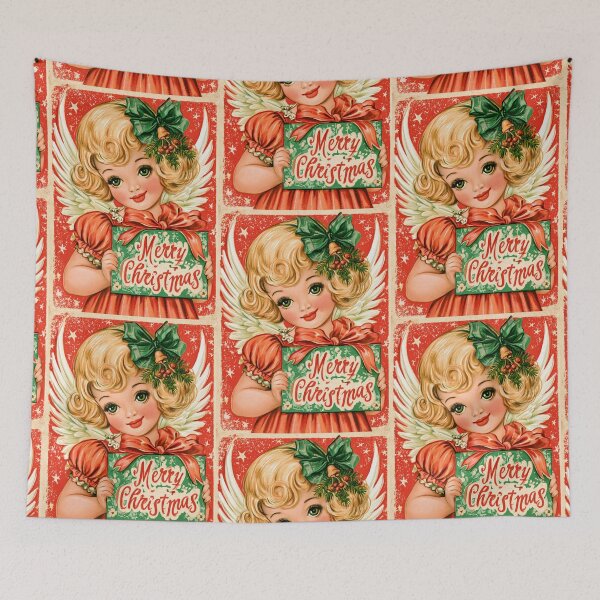 Item preview, Vintage Christmas angel card designed and sold by MendaciousMina.
