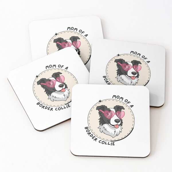 Item preview, Mom of a border collie - dog with glasses heart designed and sold by minim.iart.