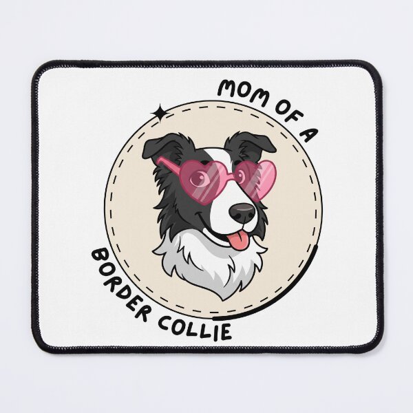 Item preview, Mom of a border collie - dog with glasses heart designed and sold by minim.iart.