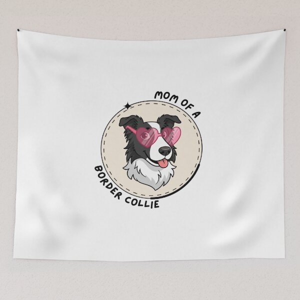 Item preview, Mom of a border collie - dog with glasses heart designed and sold by minim.iart.