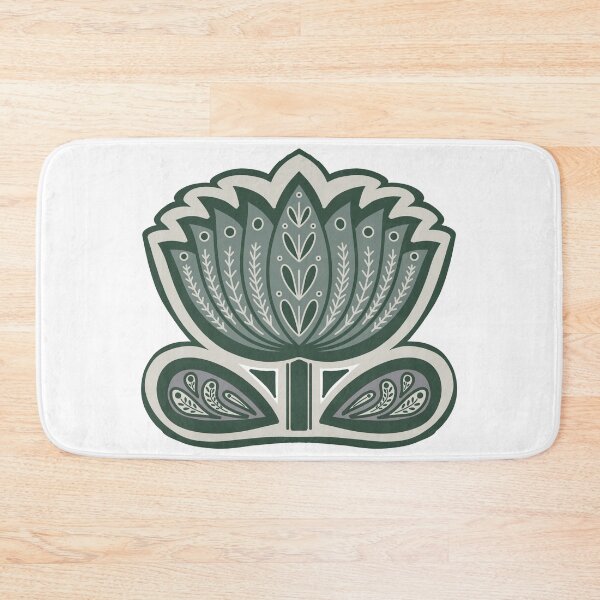 Aperçu de l'œuvre Mandala de lotus - Mandala de lotus vert - Art populaire - Fleur de lotus créée et vendue par DColourMuse.