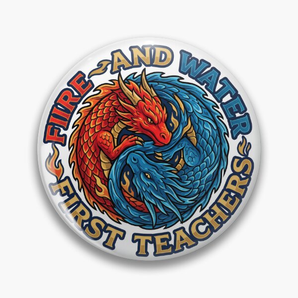 Item preview, Twin Dragons Compact Circle Fire Water designed and sold by LunaMarkos.