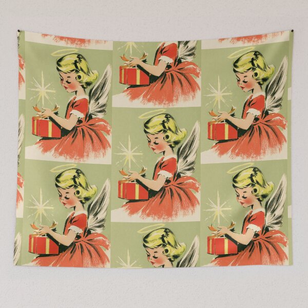 Item preview, Vintage Christmas angel card designed and sold by MendaciousMina.