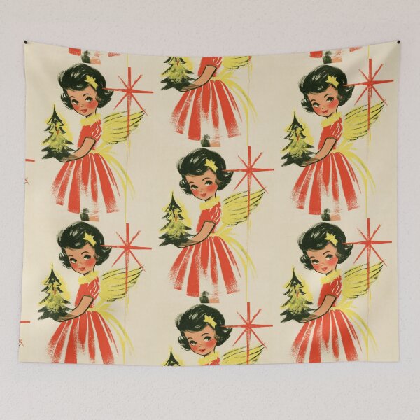 Item preview, Vintage Christmas angel card designed and sold by MendaciousMina.
