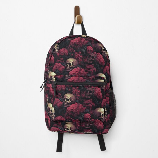 Item preview, Skulls with red flowers designed and sold by Raven-Blackwell.