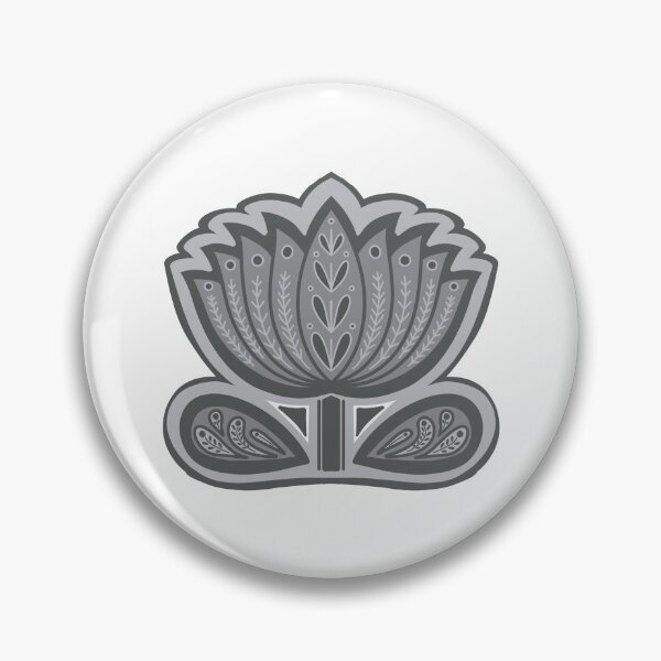 Item preview, Lotus mandala art - Gray Lotus Mandala - folk art lotus flower designed and sold by DColourMuse.