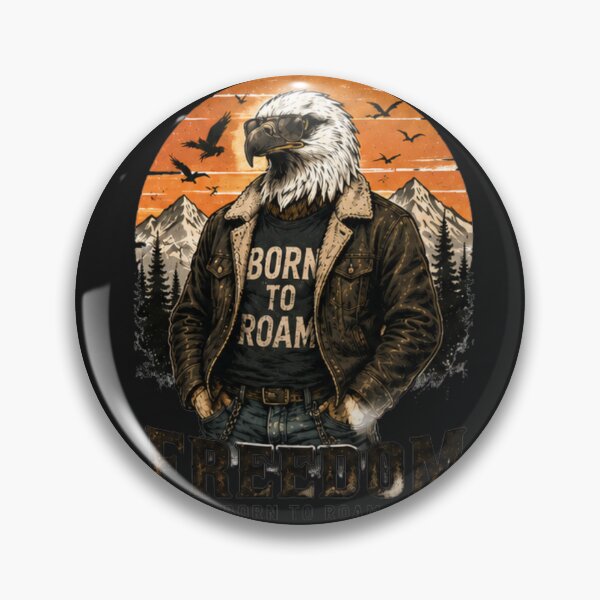 Item preview, Eagle Born to Roam Vintage Wild Icon designed and sold by IGArte.