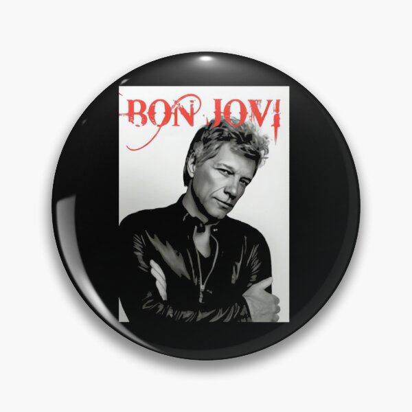 Item preview, on Bon Jovi Grayscale Portrait Red  designed and sold by motittacorp.