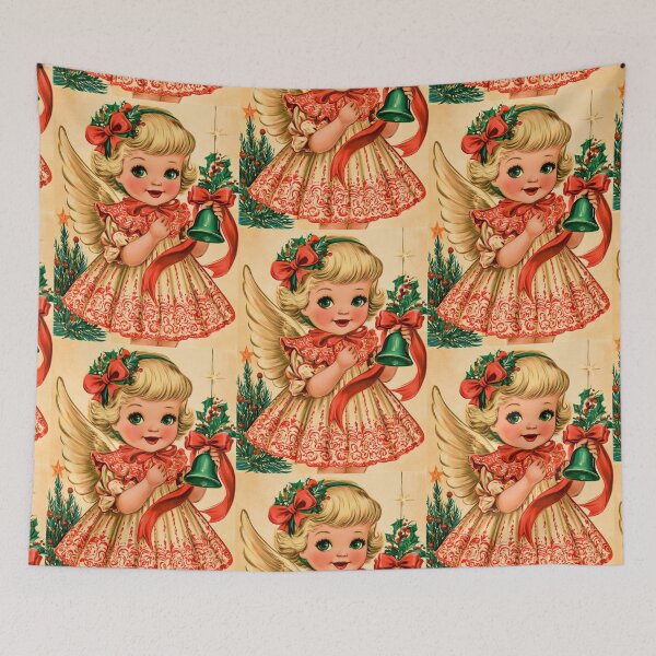 Item preview, Vintage Christmas angel card designed and sold by MendaciousMina.