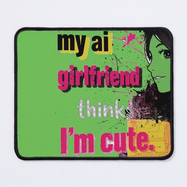 Artikelvorschau, My AI Girlfriend Thinks I'm Cute – Anime Cyberpunk entworfen und verkauft von midmonty.