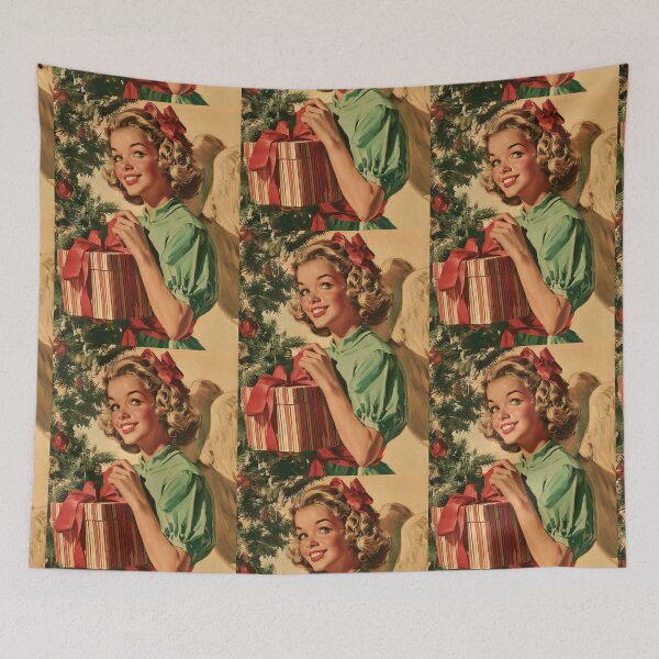 Item preview, Vintage Christmas angel card designed and sold by MendaciousMina.