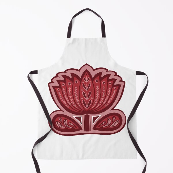 Item preview, Lotus mandala art - deep Red / maroon Lotus Mandala - folk art lotus flower designed and sold by DColourMuse.