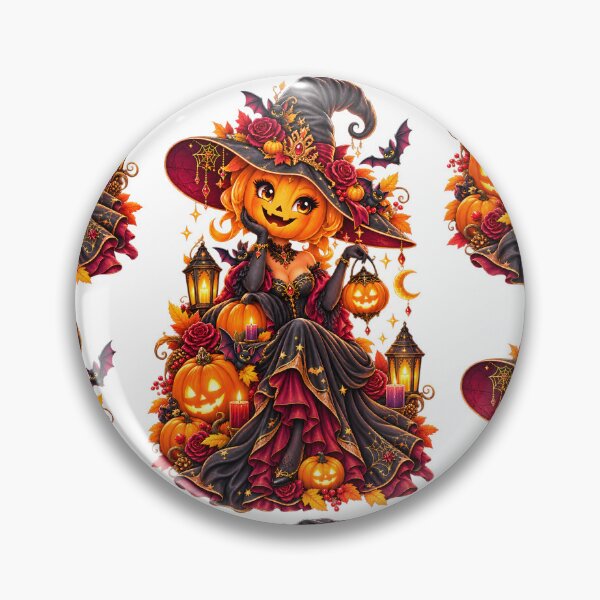 Item preview, Glamorous Pumpkin Witch – Gothic Halloween Fantasy designed and sold by Clothes With Smiling Animals Walt Gral.
