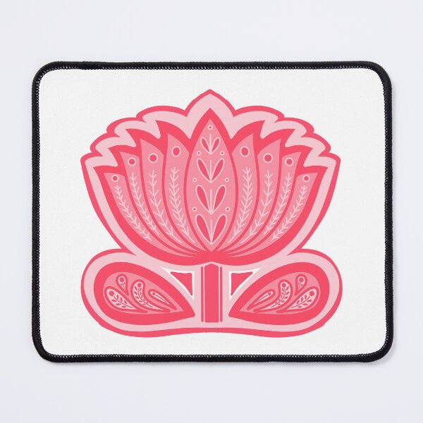 Aperçu de l'œuvre Mandala de lotus - Mandala de lotus rose - Art populaire - Fleur de lotus créée et vendue par DColourMuse.