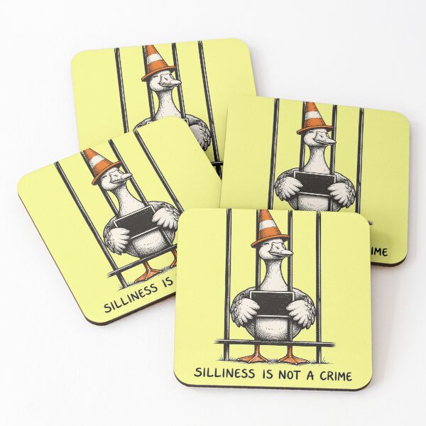 Item preview, Silliness Is Not A Crime – Funny Goose Traffic Cone Mugshot designed and sold by SVox.