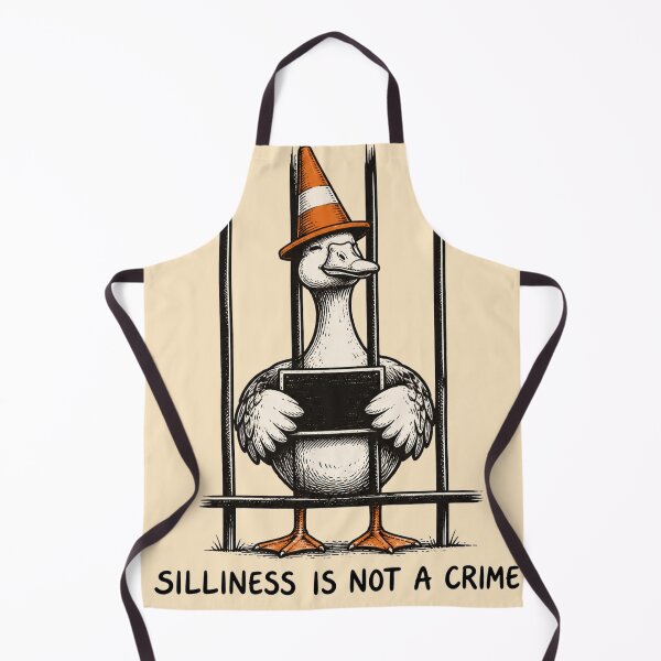 Item preview, Silliness Is Not A Crime – Funny Goose Traffic Cone Mugshot designed and sold by SVox.