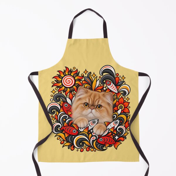 Item preview, Persian Cat Floral Decor - Fish & Swirls designed and sold by PixelsPaws.