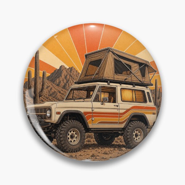 Item preview, Retro Desert Overland 4x4 Rooftop Tent Sunset designed and sold by Retro Surf & Roam.