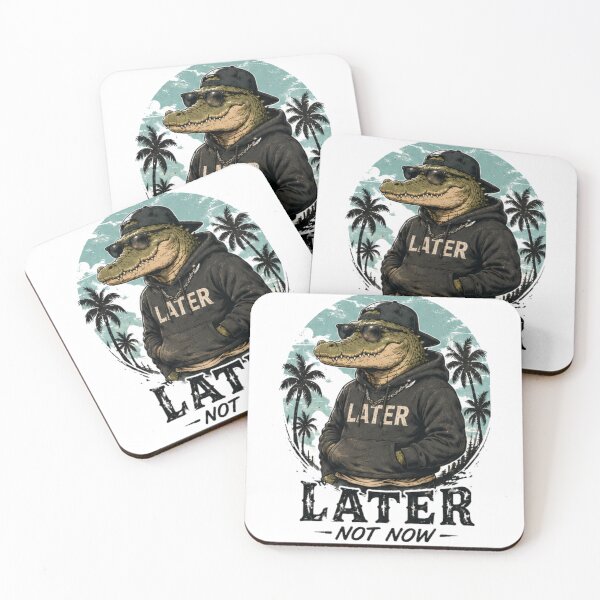 Item preview, Crocodile Later Not Now Vintage Wild Icon designed and sold by IGArte.