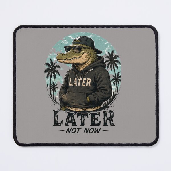 Item preview, Crocodile Later Not Now Vintage Wild Icon designed and sold by IGArte.