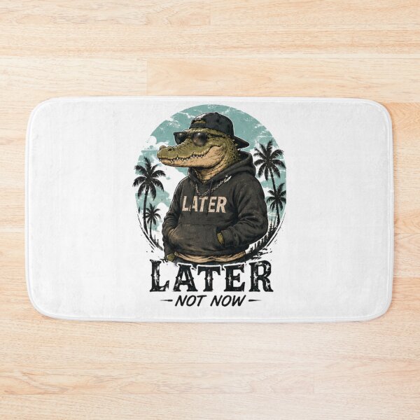 Item preview, Crocodile Later Not Now Vintage Wild Icon designed and sold by IGArte.