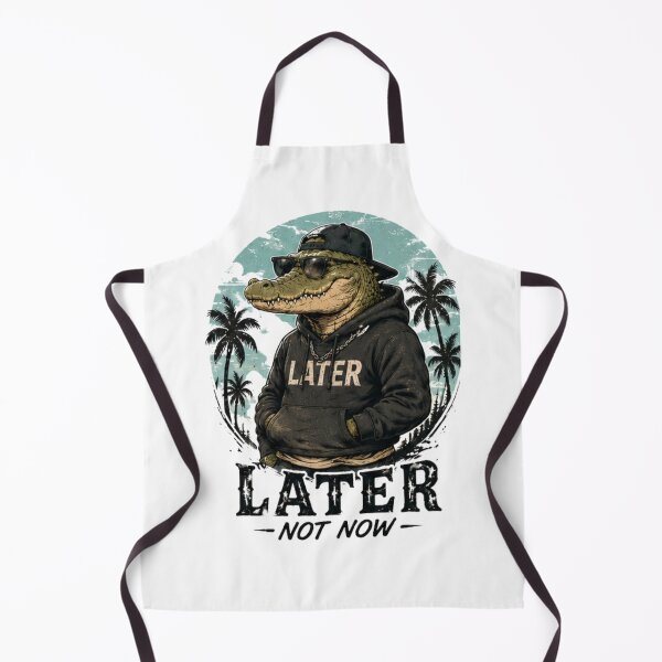 Item preview, Crocodile Later Not Now Vintage Wild Icon designed and sold by IGArte.