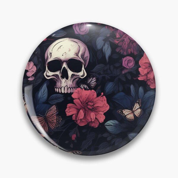 Item preview, Skull with butterflies designed and sold by Raven-Blackwell.
