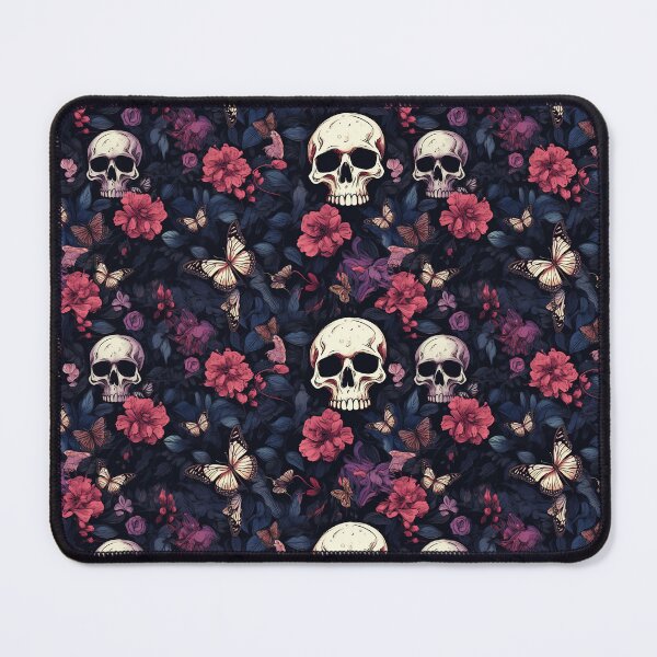 Item preview, Skull with butterflies designed and sold by Raven-Blackwell.