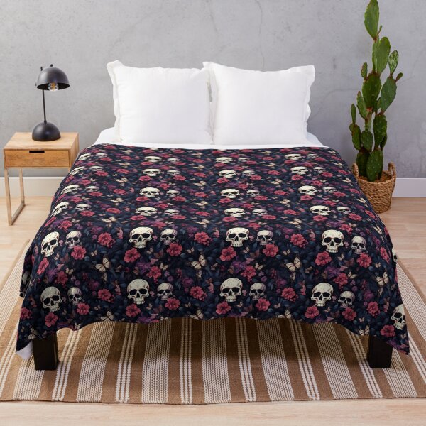 Item preview, Skull with butterflies designed and sold by Raven-Blackwell.