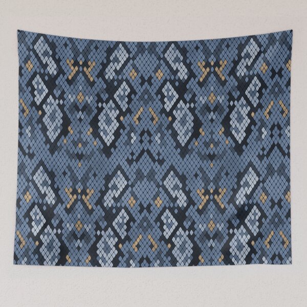 Item preview, Blue Snake Skin Pattern - Luxe Stylish Realistic Reptile Texture designed and sold by thecolorbirdie.
