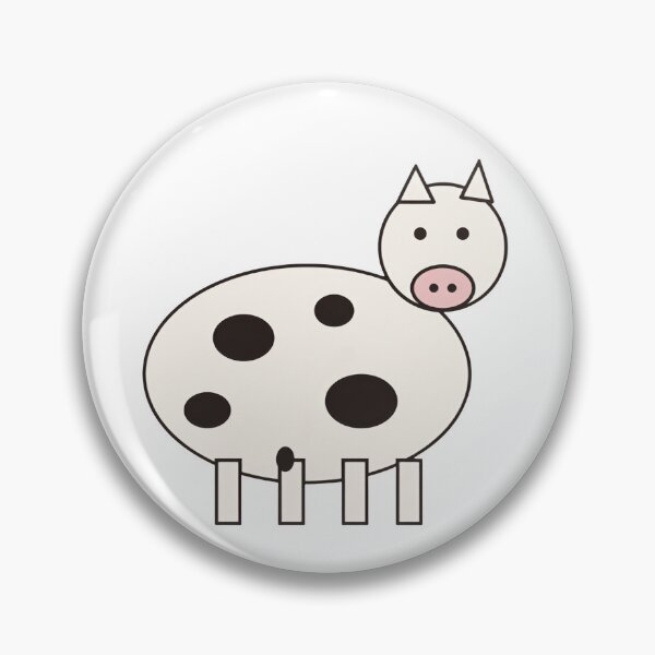 Item preview, Cute Funny Spotted Pig Cow Mashup designed and sold by Inka Moon Design.